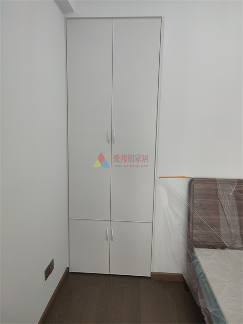 悦江府铝衣柜【肤感白隐边柜门 肤感白柜体】樱花白拉手