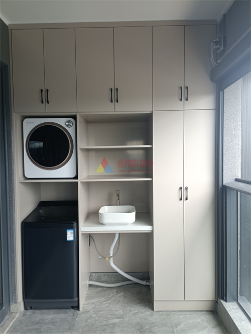 保利湖光悦色A10栋01户型双机柜【肤感灰柜体 肤感灰隐边门