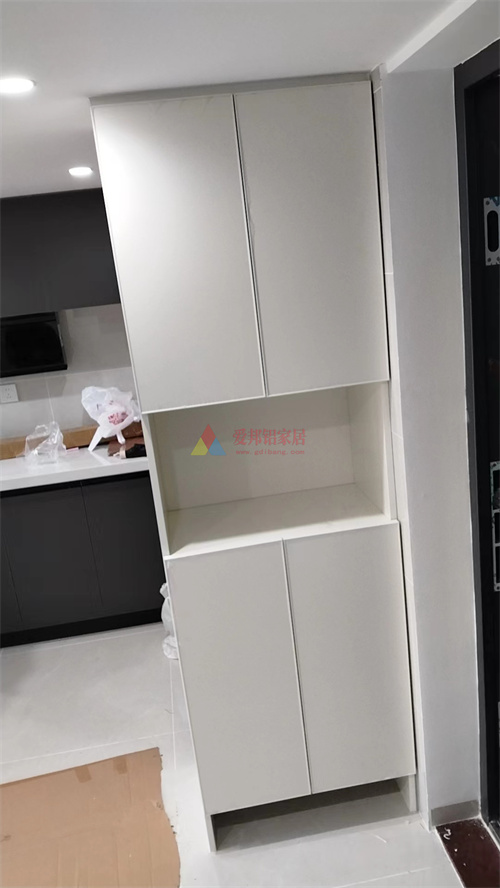 创鸿家园6栋09户型鞋柜【肤感白柜体 肤感白隐边门】整体