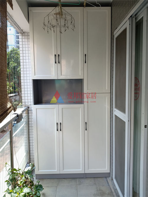 星汇晴轩储物柜【肤感灰柜体 肤感白美式铝门】拼色 储物柜开放