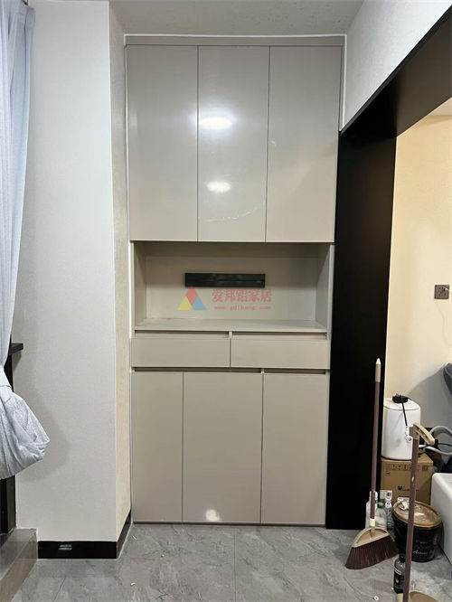东悦湾12栋01户型储物柜【肤感卡其柜体 肤感卡其隐边门 有
