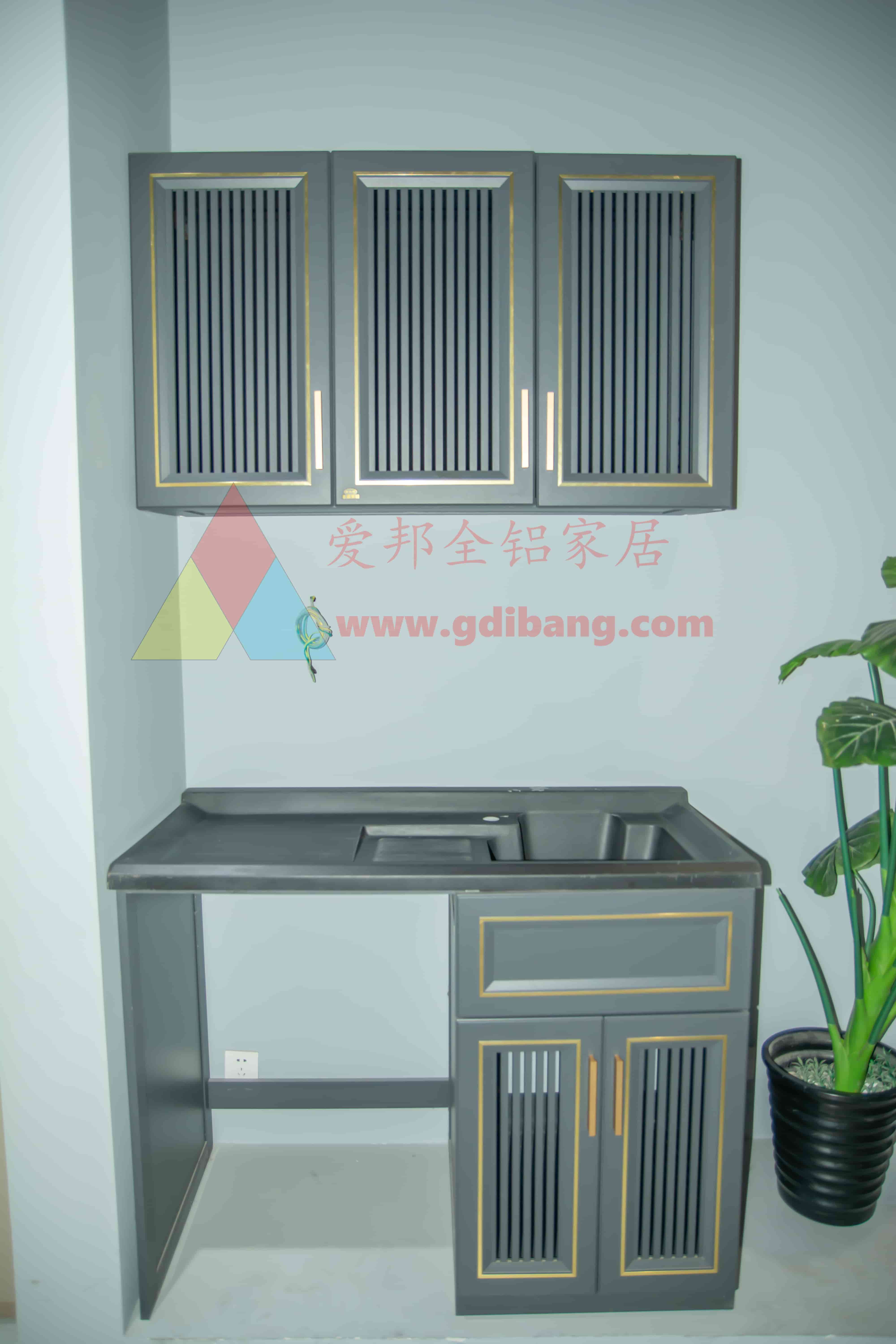 肤感灰 铝合金阳台柜