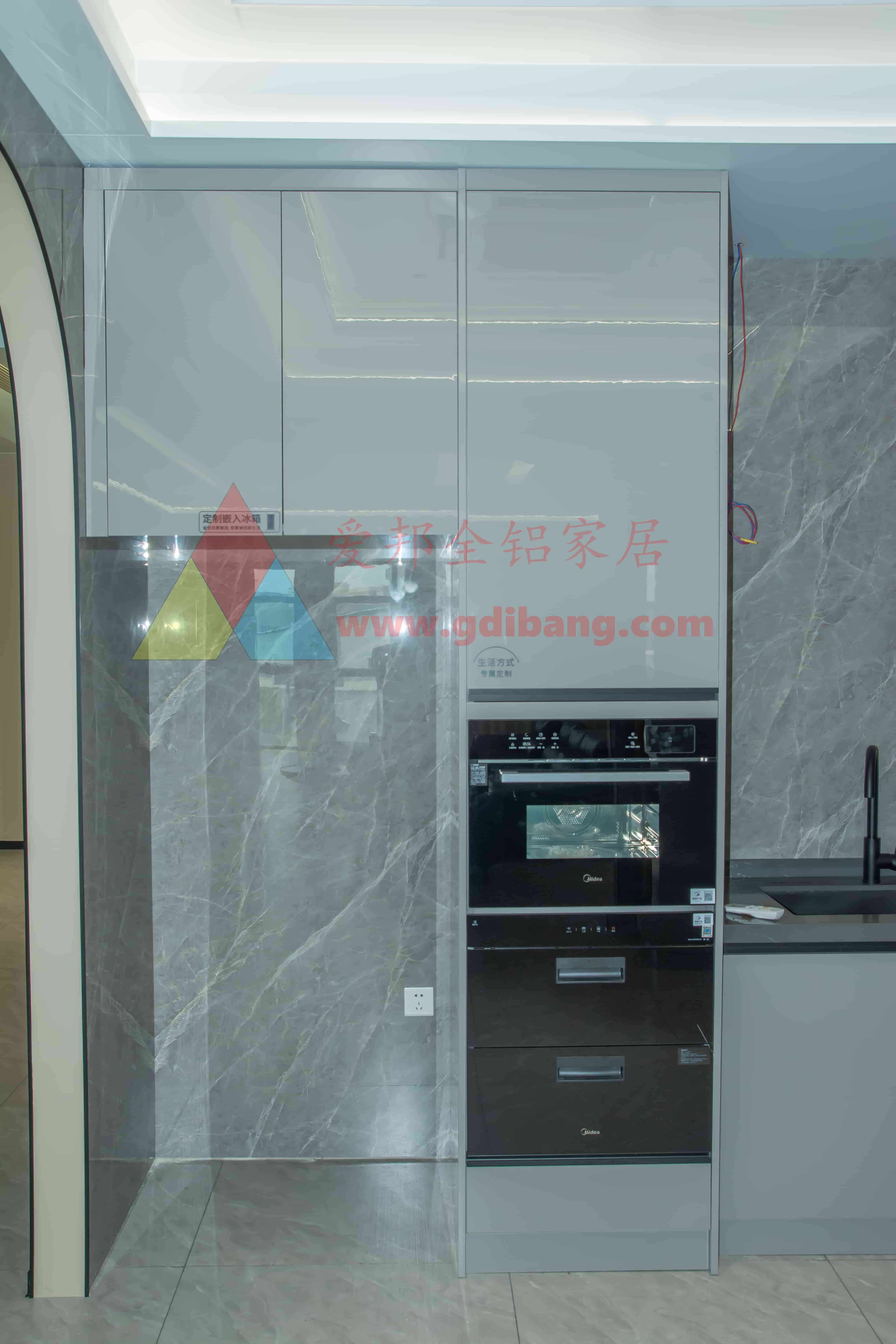 肤感灰 铝合金柜