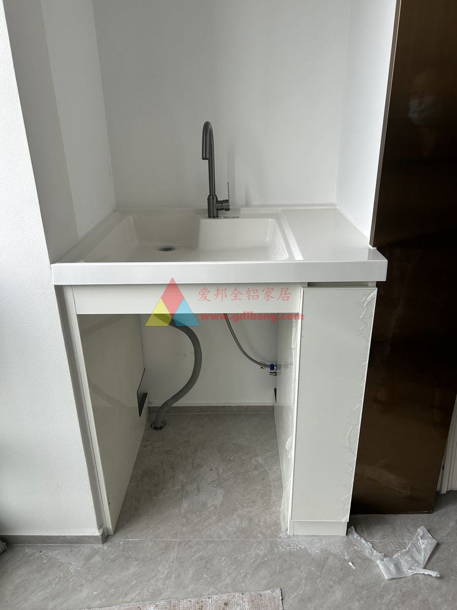 花城2栋03户型  肤感白同色  阳台洗衣机柜  两边靠墙 