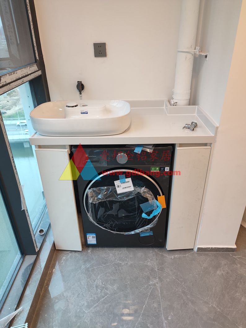 丽景湾7B栋05户型  肤感白同色  洗衣机中放  台上盆 